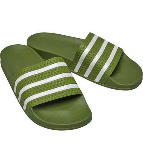 adidas slippers groen heren|adidas sandalen nl.